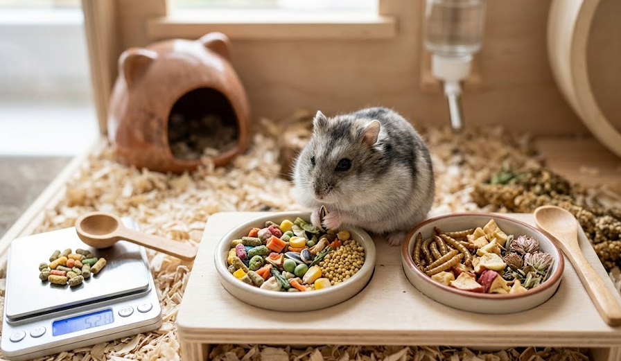 ジャンガリアンハムスターの餌の量と種類【与え方を徹底解説】