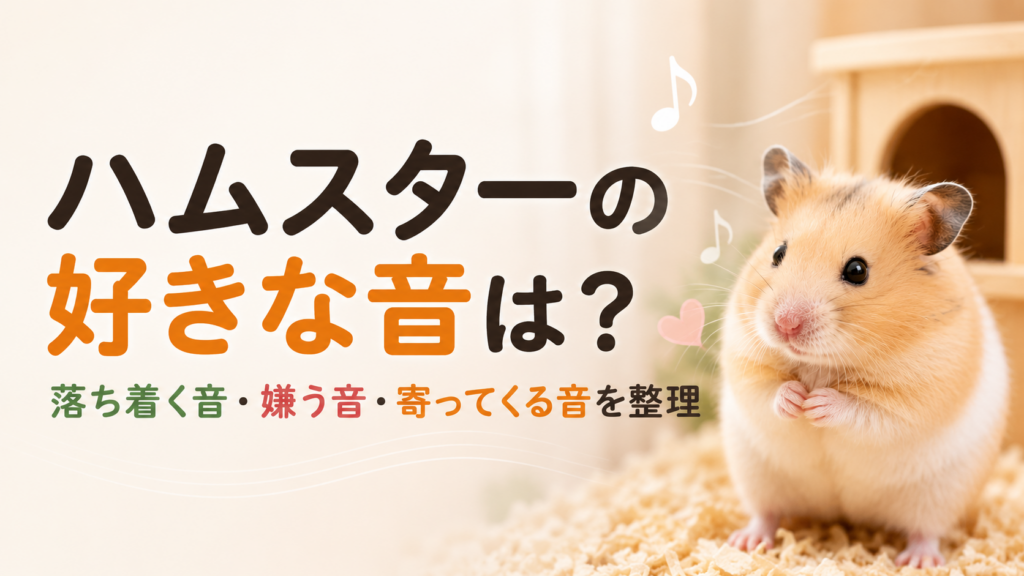 ハムスターの好きな音は？落ち着く音・嫌う音・寄ってくる音を整理