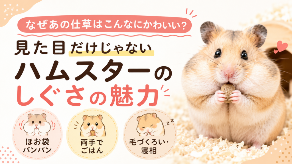 仕草がかわいい理由と、その行動の本当の意味