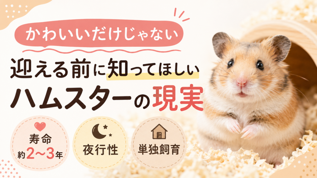 種類で変わるかわいさと、飼う前に知っておきたい現実