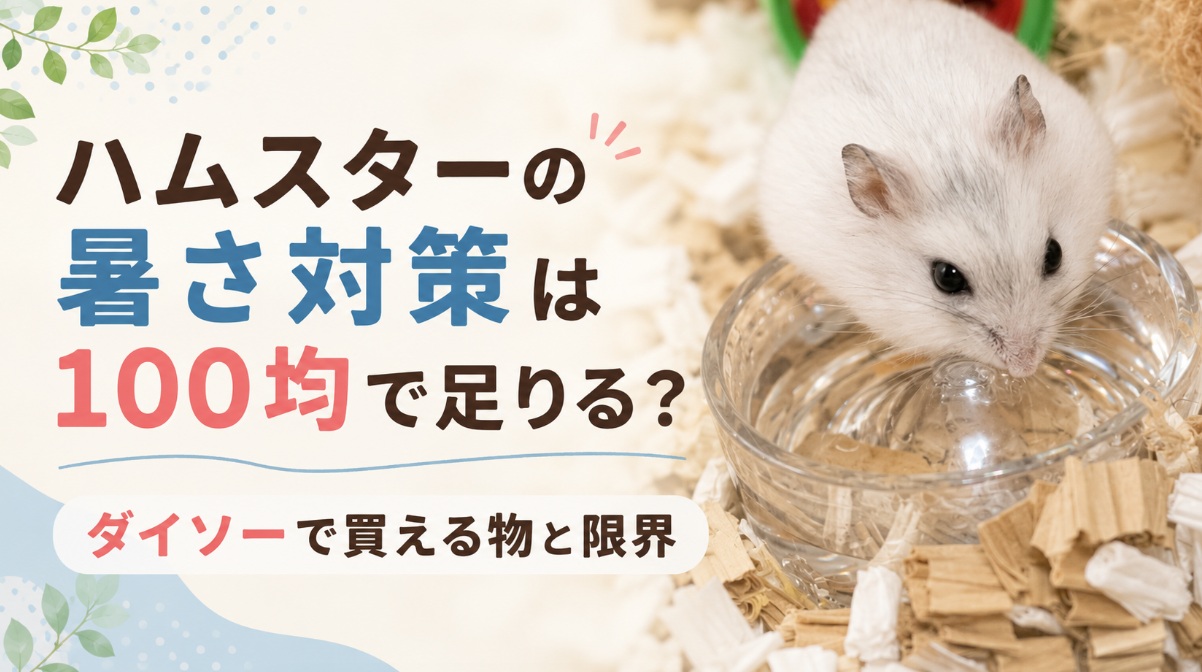 ハムスターの暑さ対策は100均で足りる？ダイソーで買える物と限界