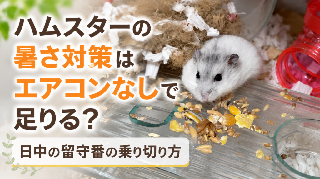 ハムスターの暑さ対策はエアコンなしで足りる？日中の留守番の乗り切り方