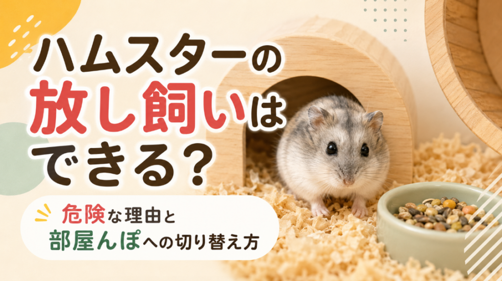 ハムスターの放し飼いはできる？危険な理由と部屋んぽへの切り替え方