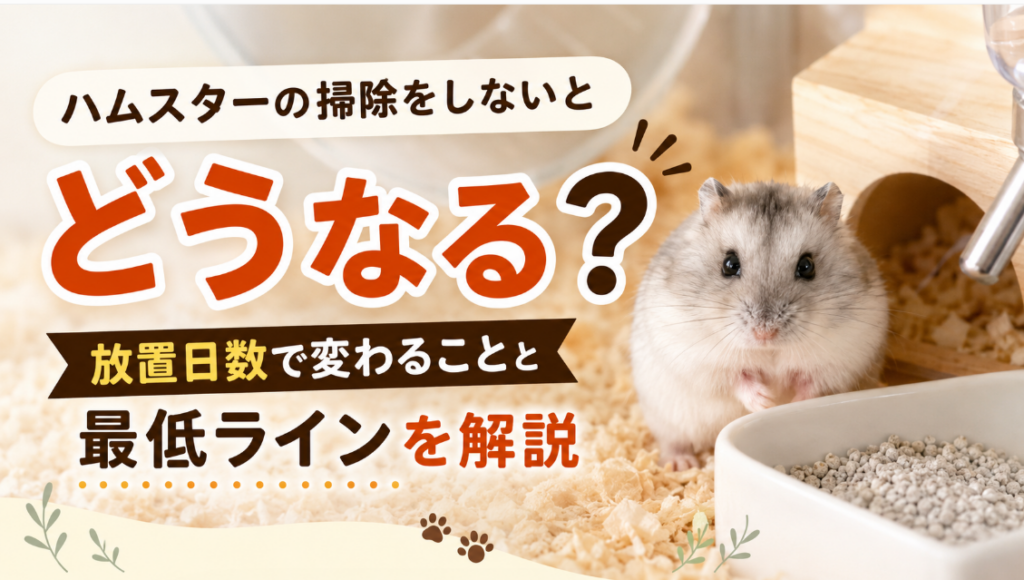 ハムスターの掃除をしないとどうなる？放置日数で変わることと最低ライン