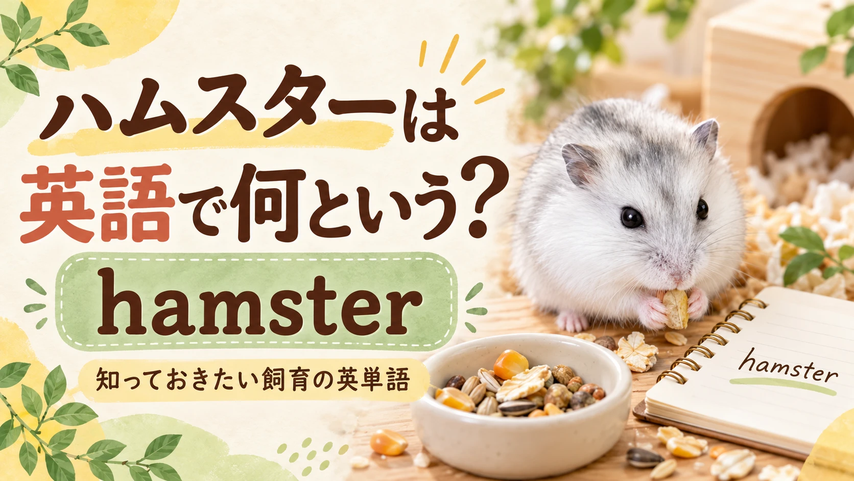 ハムスターは英語で何という？これだけは知っておきたい飼育の英単語