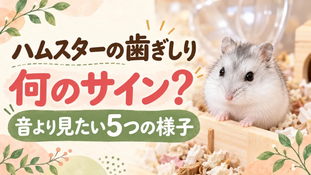 ハムスターの歯ぎしりは何のサイン？音より見たい5つの様子