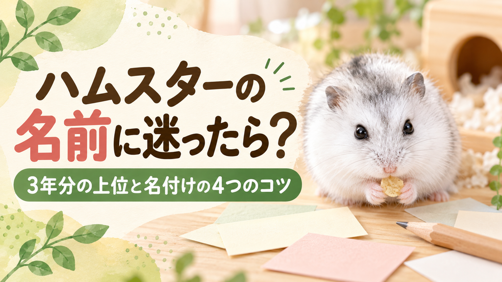ハムスターの名前に迷ったら？3年分の上位と家族で決める4つのコツ